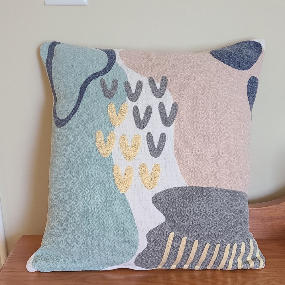 Structube Abstract Multicolor Accent Pillow - Picture 6 of 7